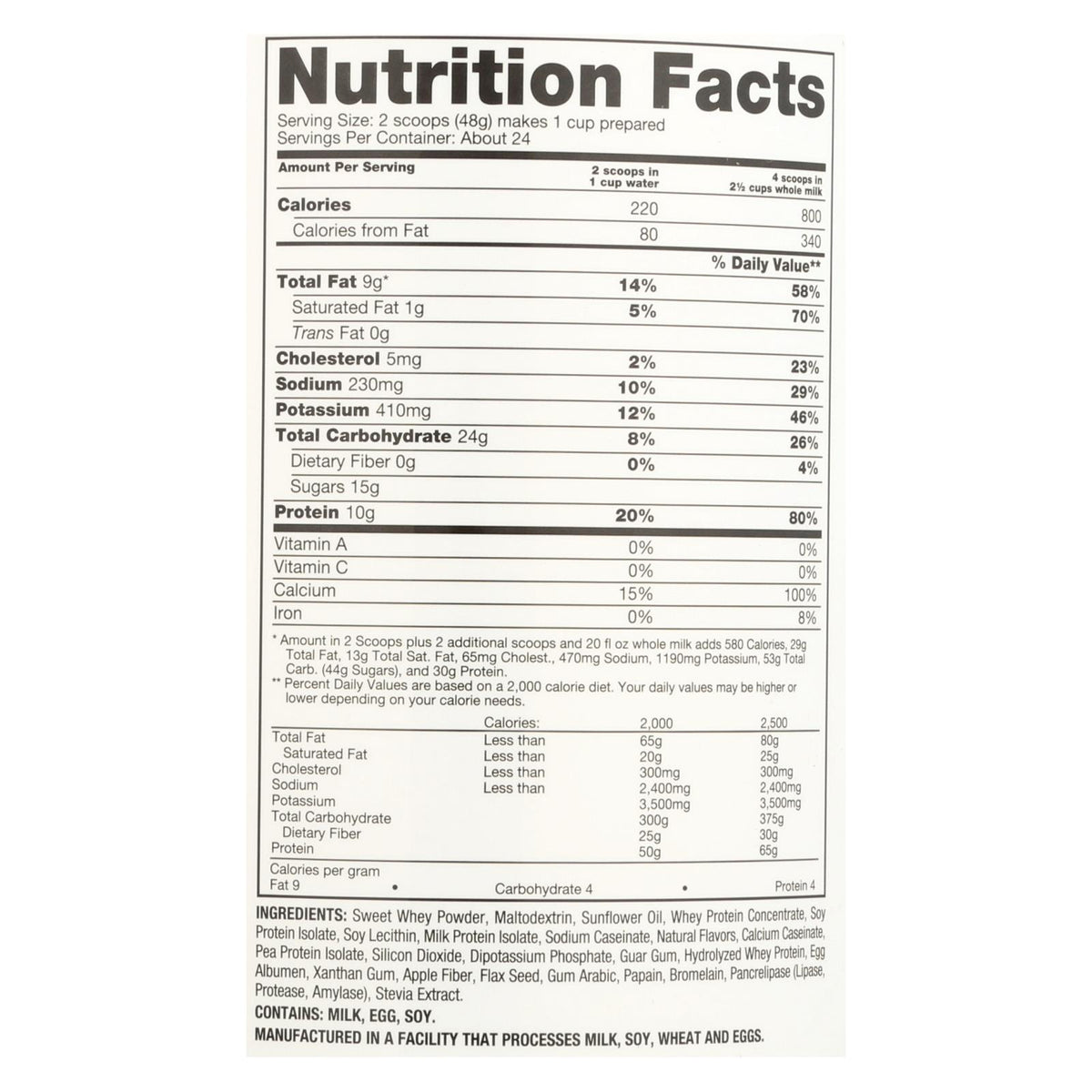 Naturade Weight Gain Vanilla - 40 oz