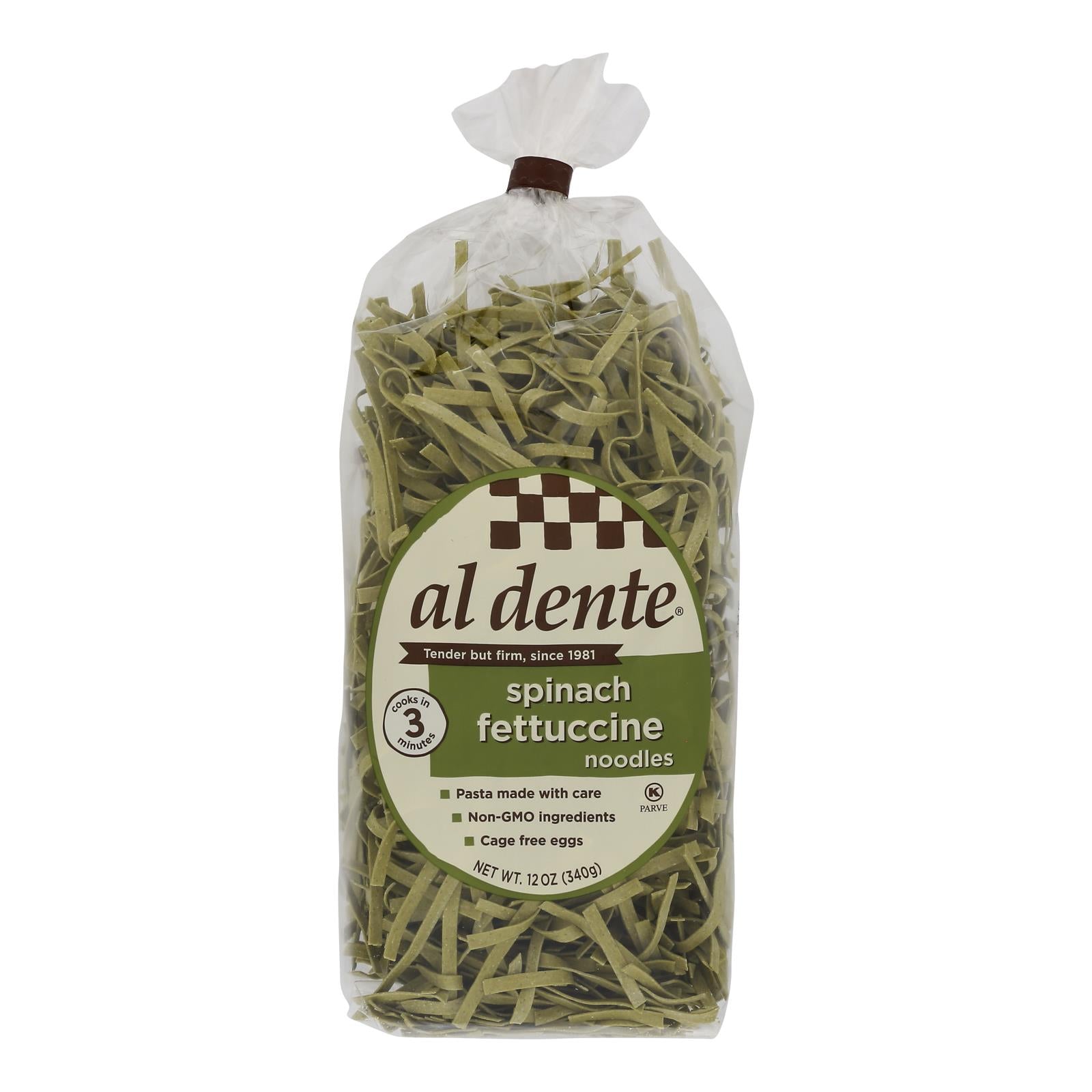 Al Dente - Fettuccine - Spinach - Case of 6 - 12 oz.
