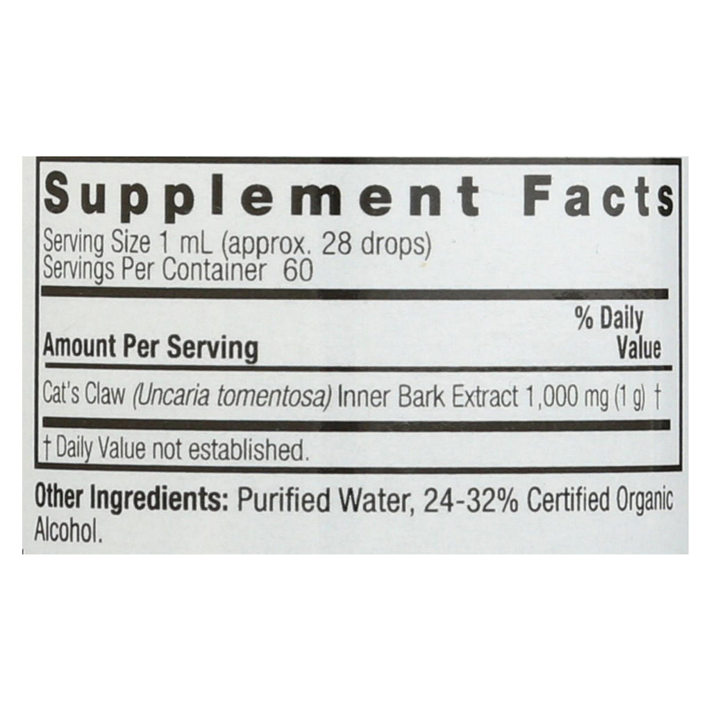 Nature's Answer - Cat's Claw Inner Bark - 2 fl oz