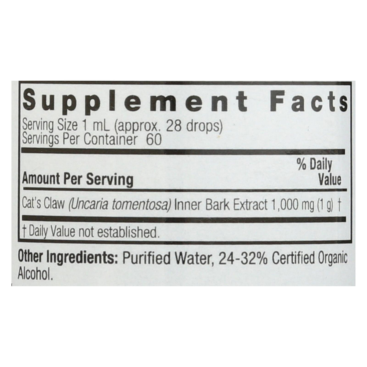 Nature's Answer - Cat's Claw Inner Bark - 2 fl oz