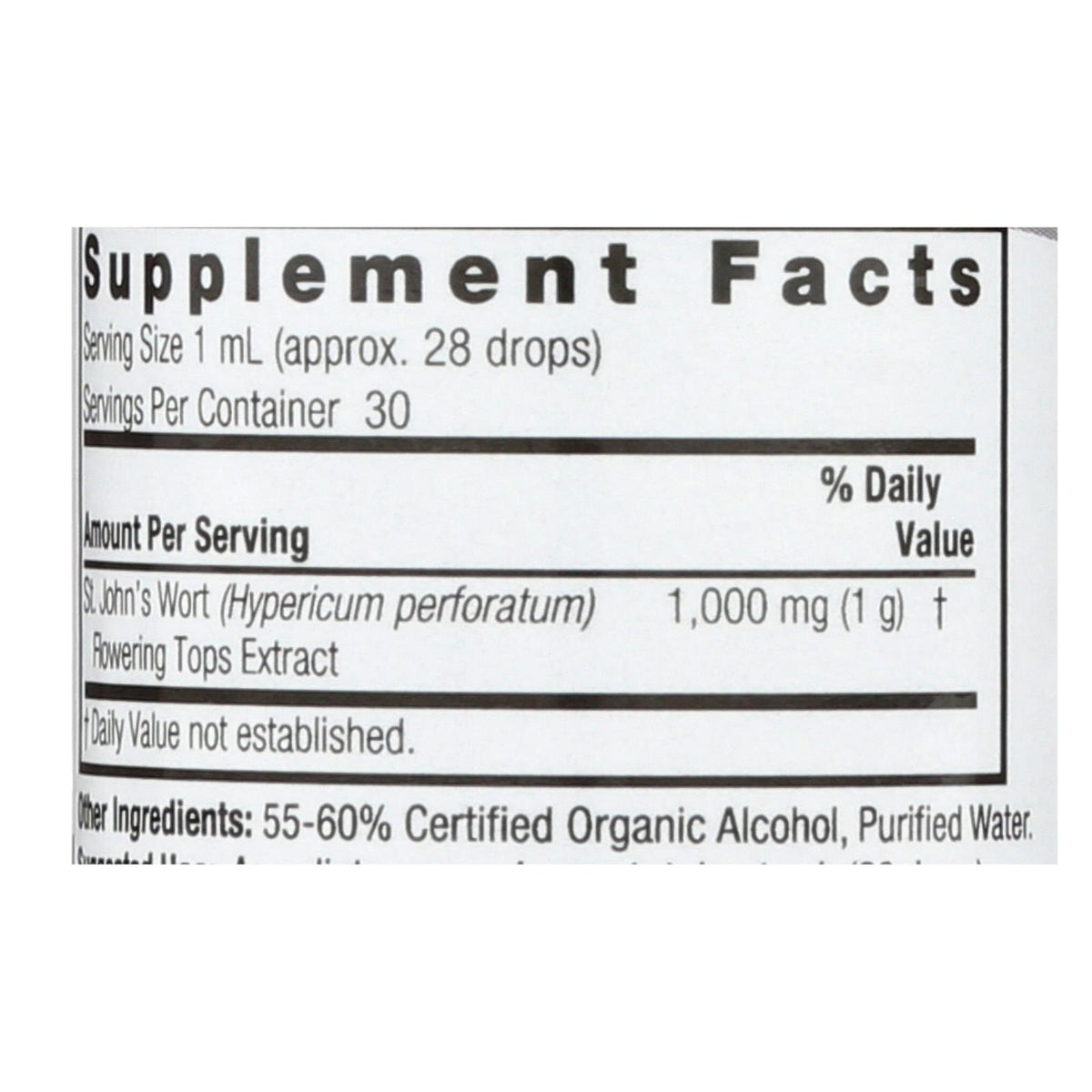 Nature's Answer - St John's Wort Young Flowering Tops - 1 fl oz