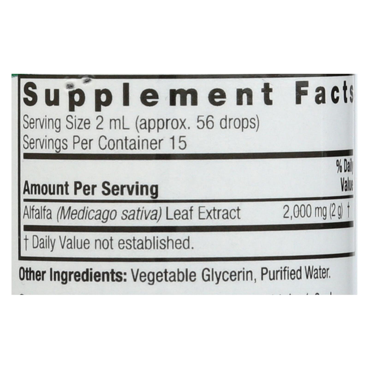 Nature's Answer - Alfalfa Herb - 1 fl oz