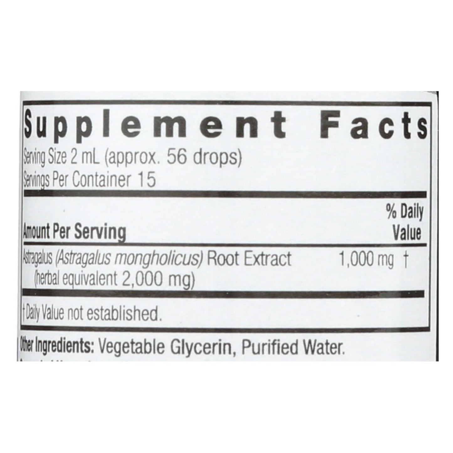 Nature's Answer - Astragalus Root Alcohol Free - 1 fl oz