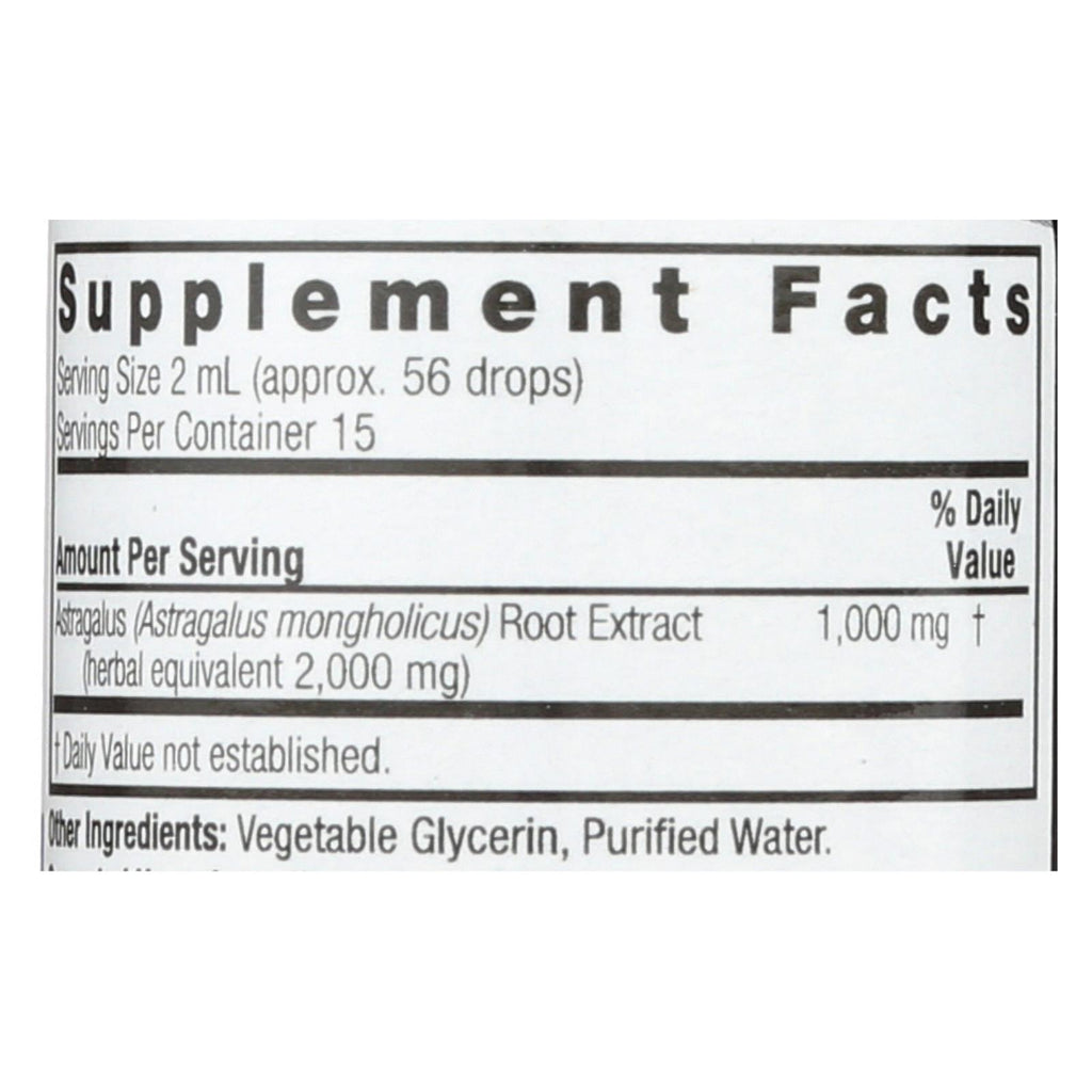Nature's Answer - Astragalus Root Alcohol Free - 1 fl oz