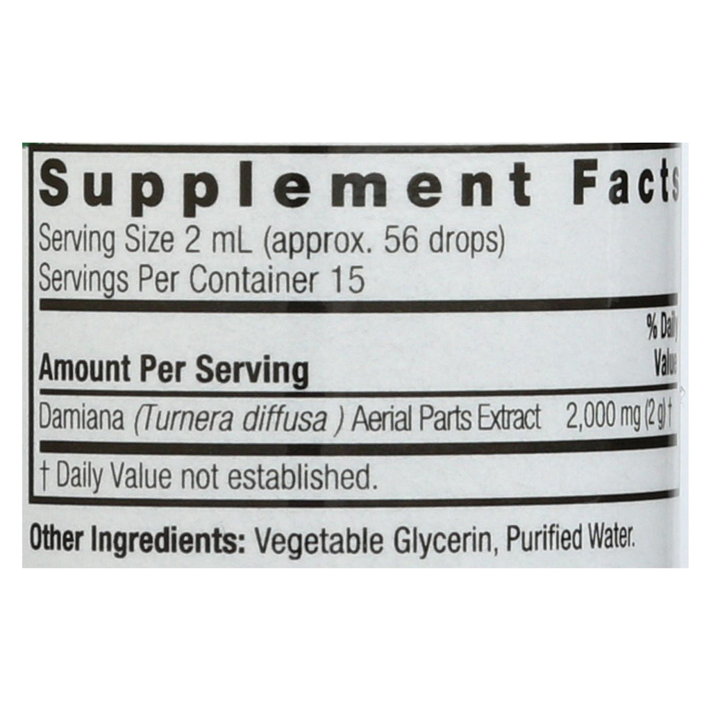 Nature's Answer - Damiana Leaf Alcohol Free - 1 fl oz