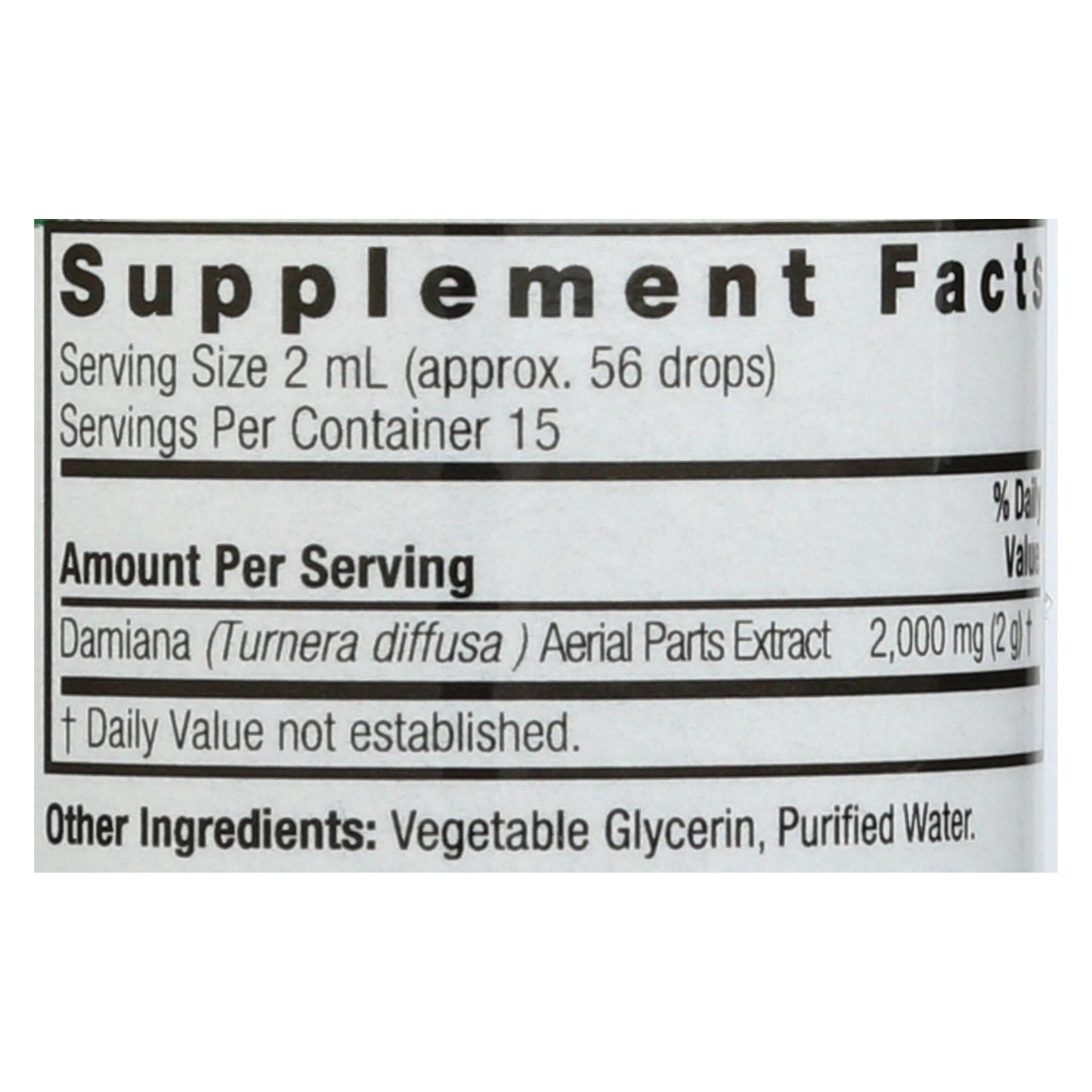 Nature's Answer - Damiana Leaf Alcohol Free - 1 fl oz