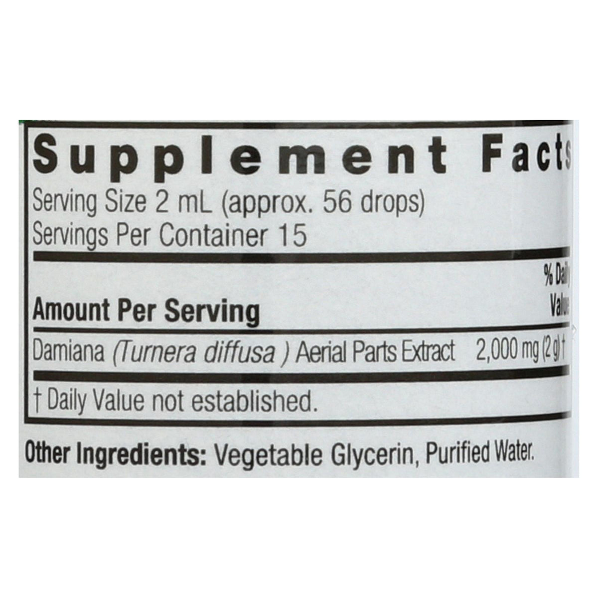 Nature's Answer - Damiana Leaf Alcohol Free - 1 fl oz