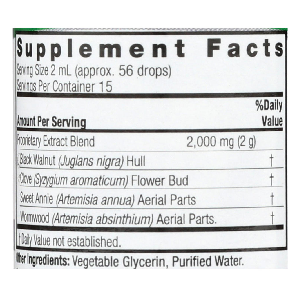 Nature's Answer - Black Walnut and Wormwood Complex Alcohol Free - 1 fl oz