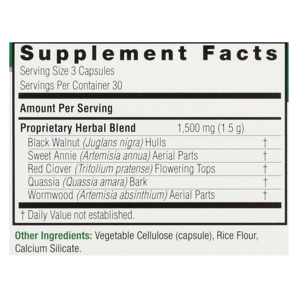 Nature's Answer - Black Walnut Complex - 90 Vegetarian Capsules