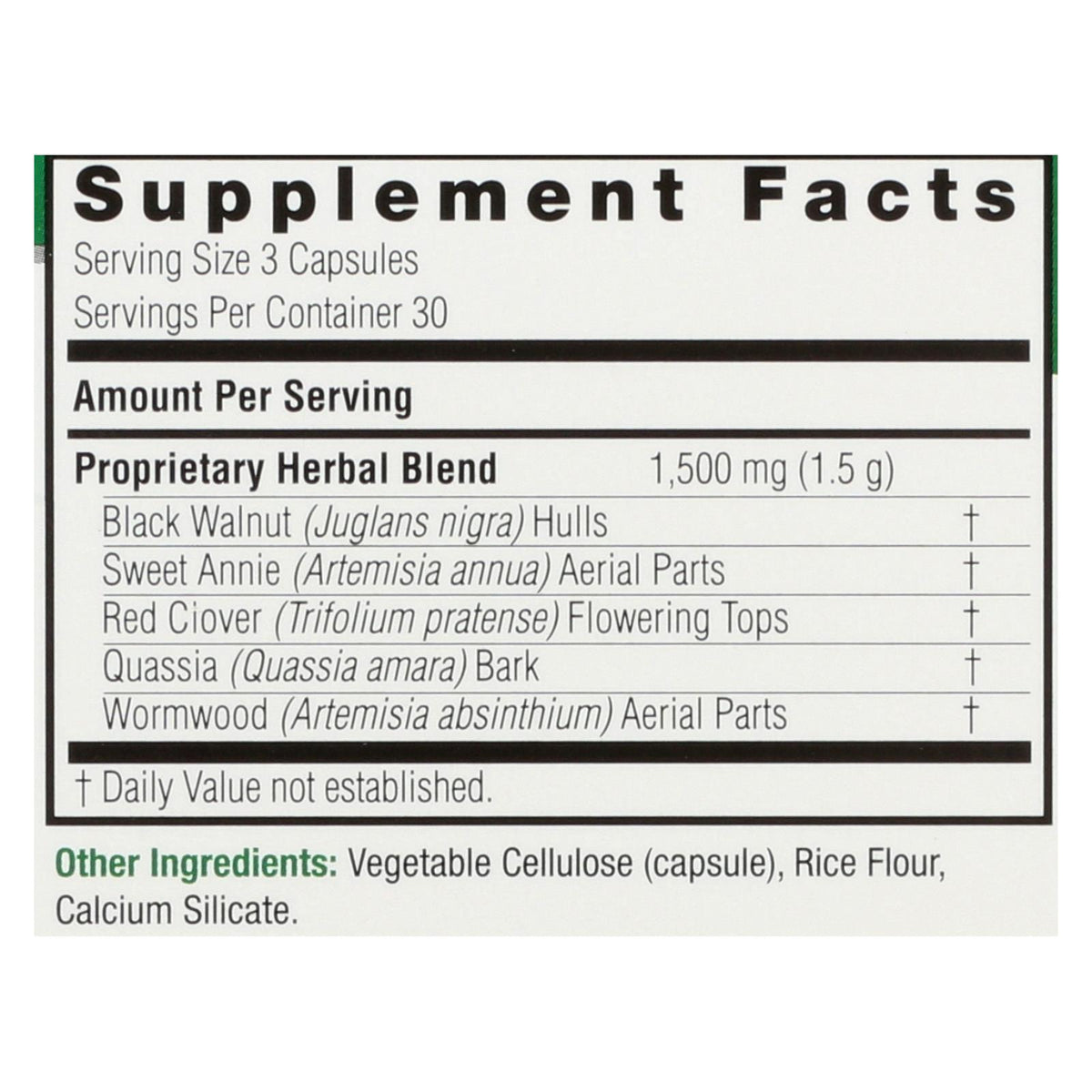 Nature's Answer - Black Walnut Complex - 90 Vegetarian Capsules