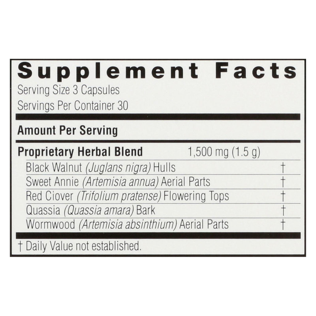 Nature's Answer - Black Walnut Complex - 90 Vegetarian Capsules