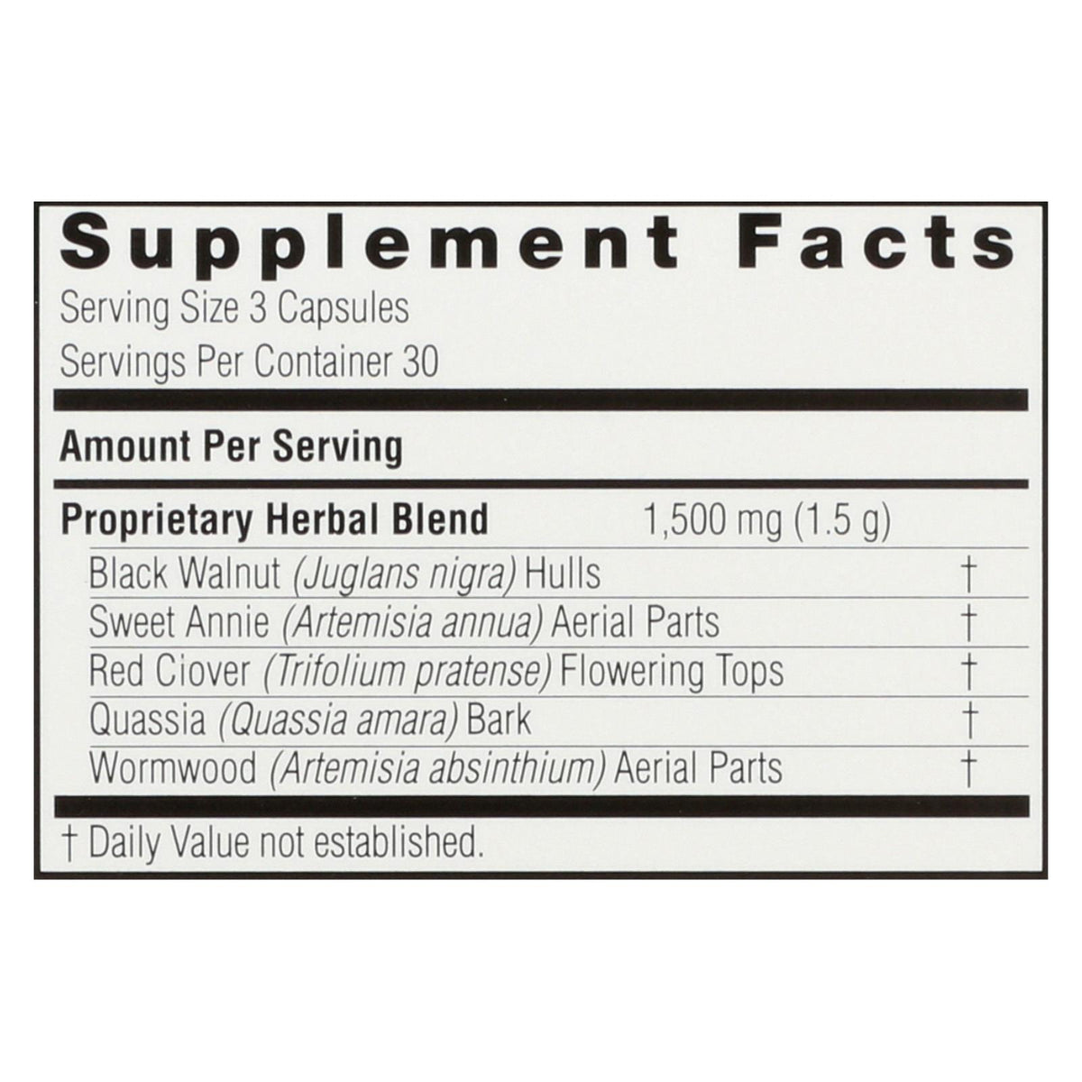 Nature's Answer - Black Walnut Complex - 90 Vegetarian Capsules