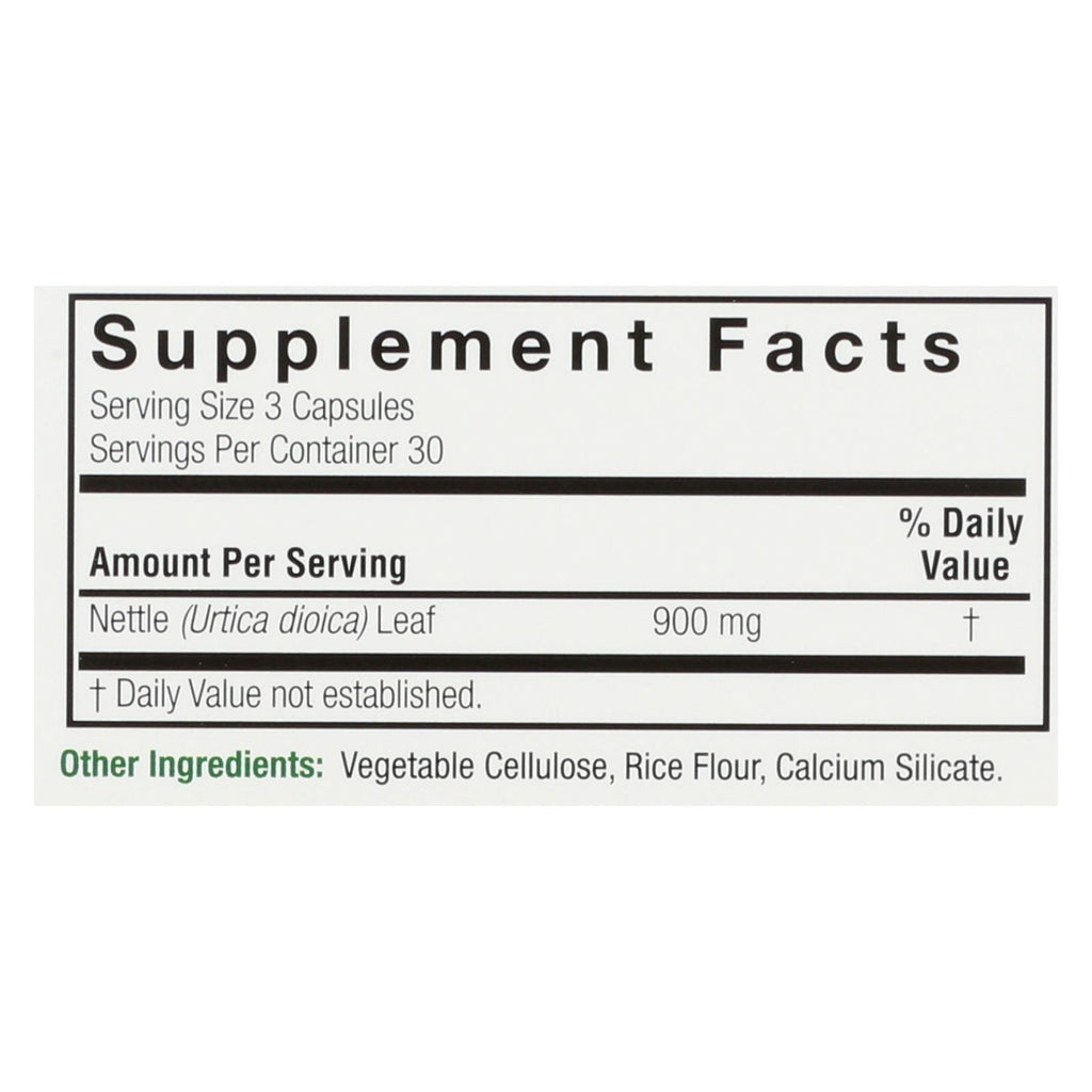 Nature's Answer - Nettle Leaf 900mg - 1 Each - 90 CAP
