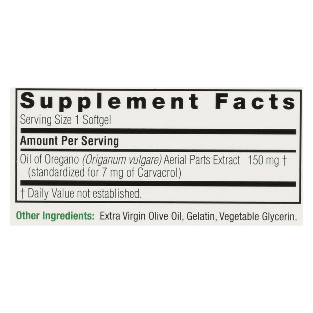 Nature's Answer - Oil of Oregano - 90 Softgels