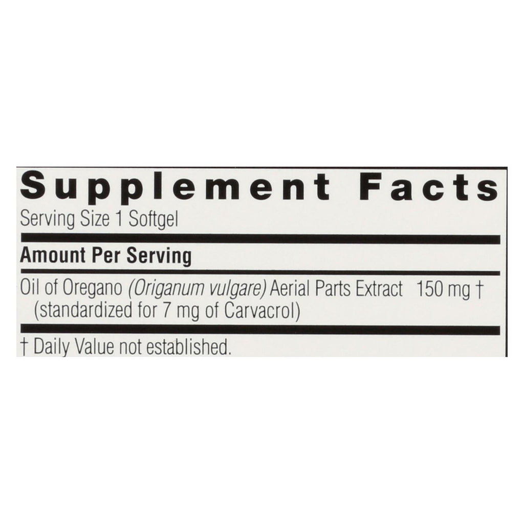 Nature's Answer - Oil of Oregano - 90 Softgels