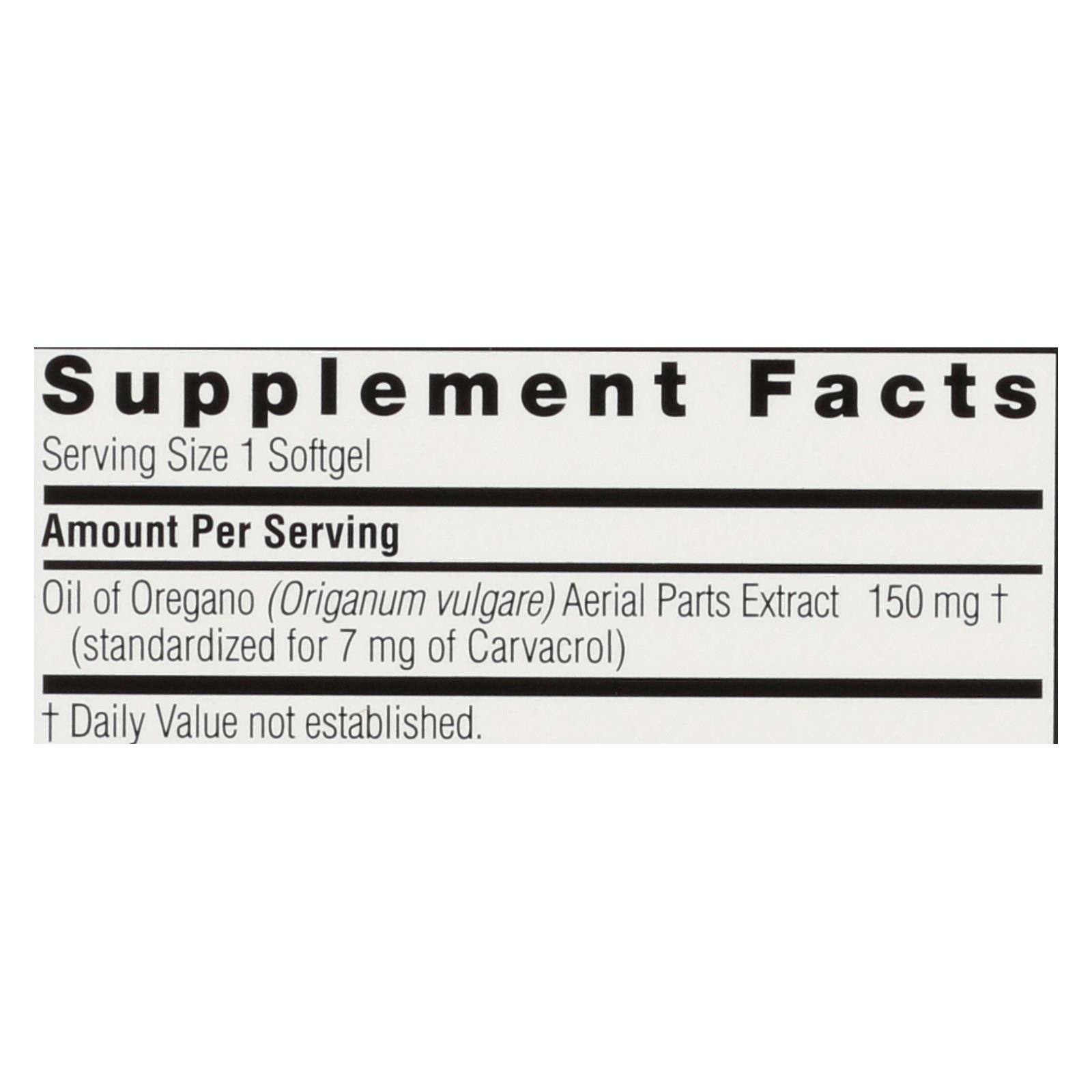 Nature's Answer - Oil of Oregano - 90 Softgels