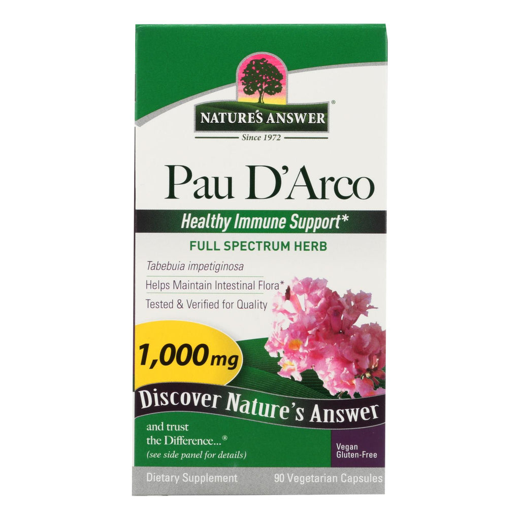 Nature's Answer - Pau d'arco Inner Bark - 90 Capsules