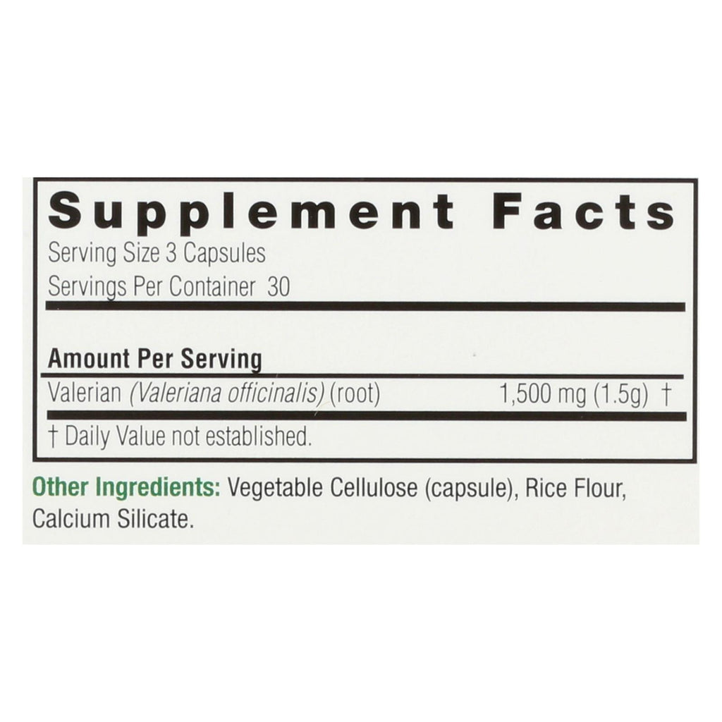 Nature's Answer - Valerian Root - 90 caps