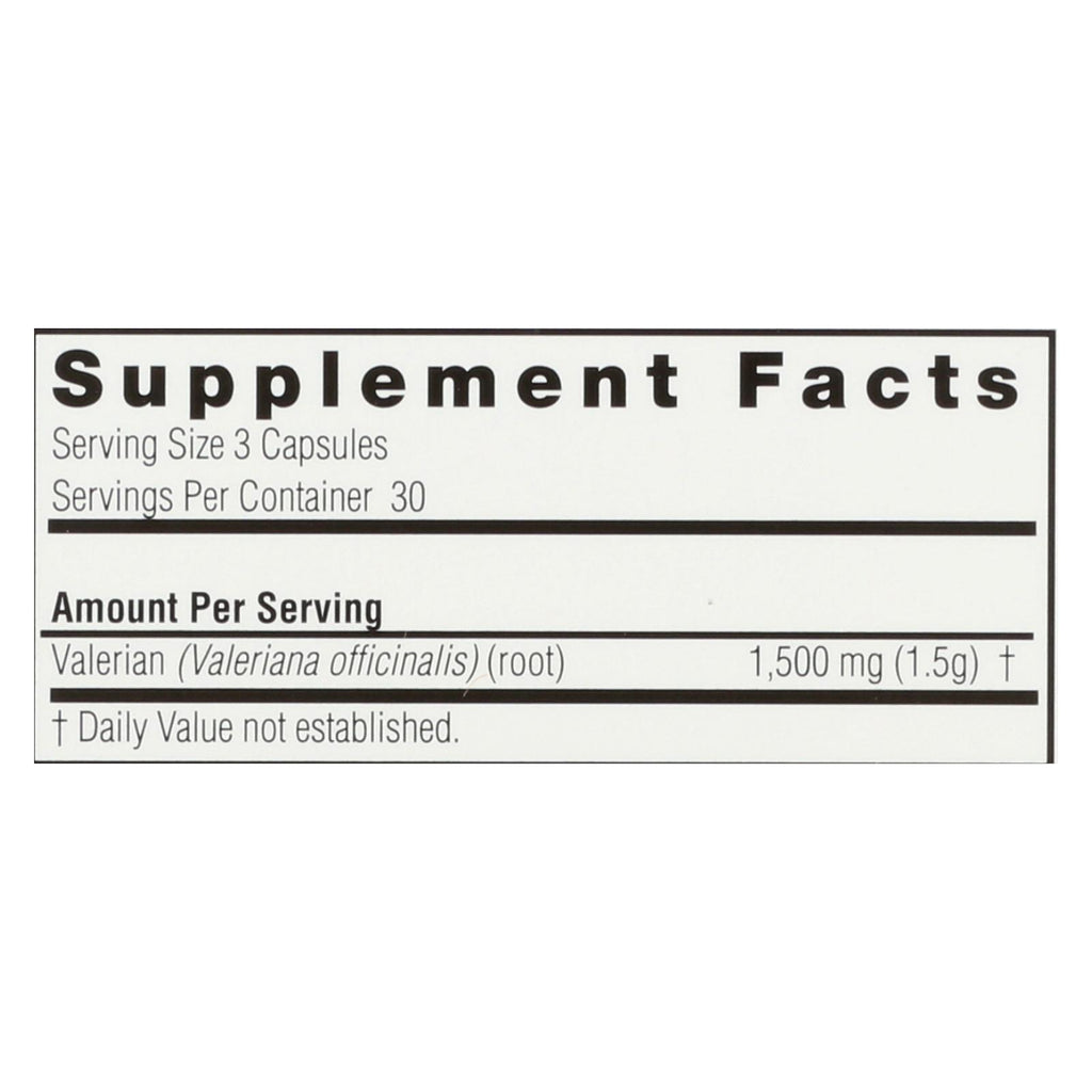 Nature's Answer - Valerian Root - 90 caps