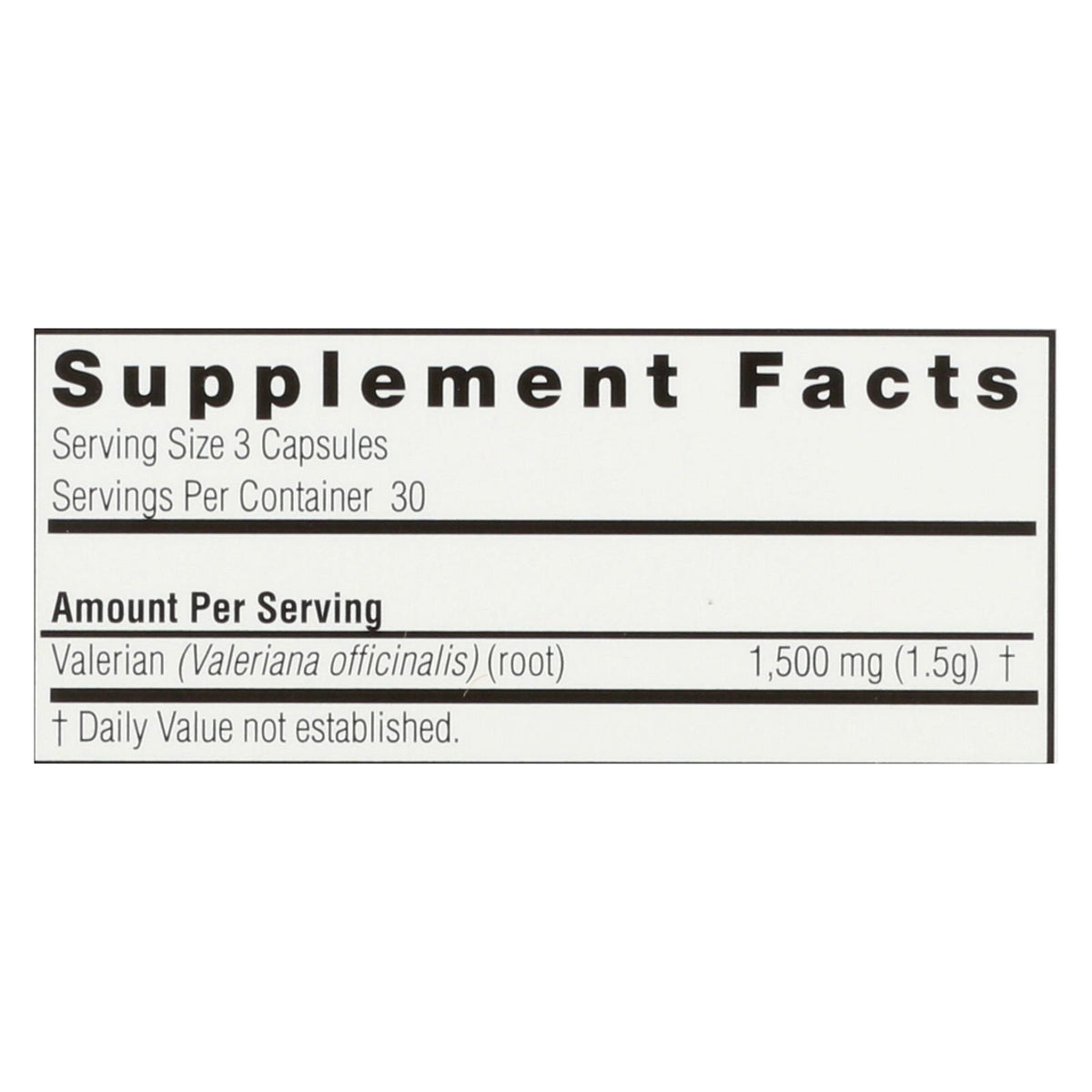 Nature's Answer - Valerian Root - 90 caps