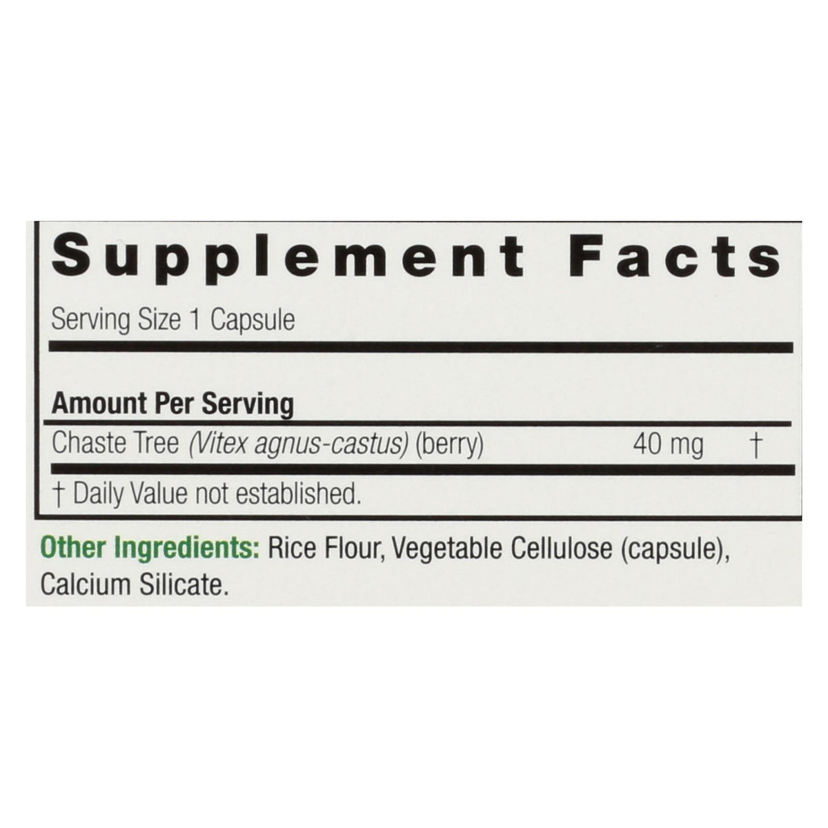 Nature's Answer - Vitex Agnus-Castus Chastetree Berry - 90 Vegetarian Capsules