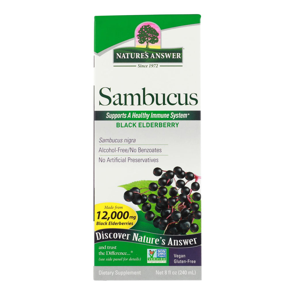 Nature's Answer - Sambucus nigra Black Elder Berry Extract - 8 fl oz