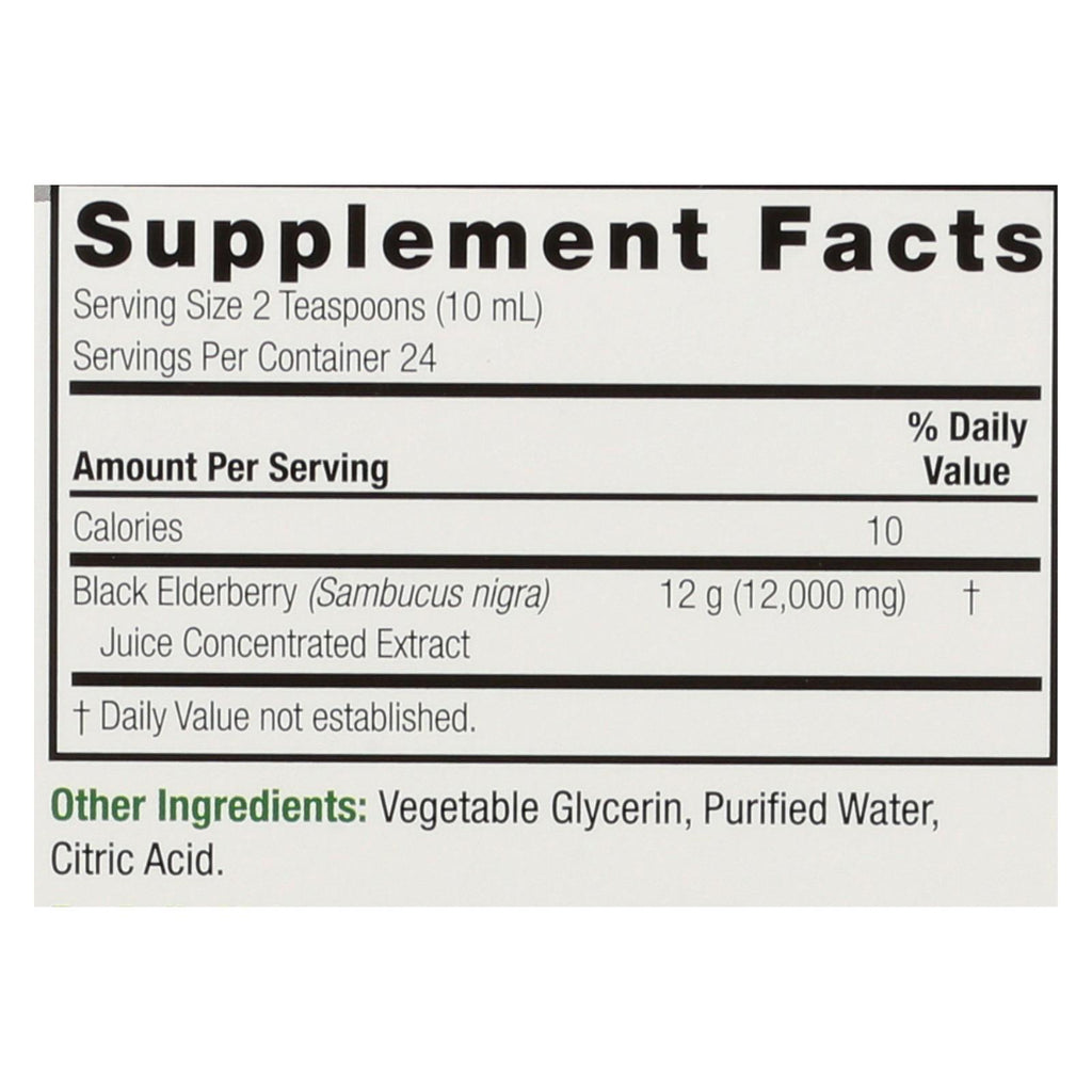 Nature's Answer - Sambucus nigra Black Elder Berry Extract - 8 fl oz