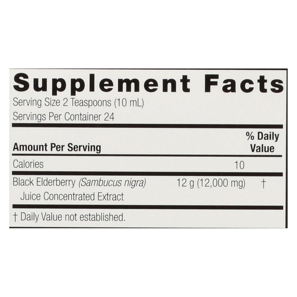 Nature's Answer - Sambucus nigra Black Elder Berry Extract - 8 fl oz