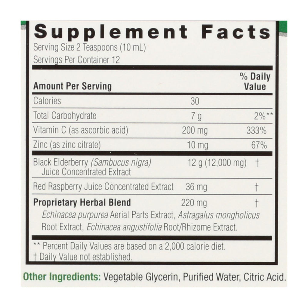 Nature's Answer - Sambucus Immune Support - 4 fl oz