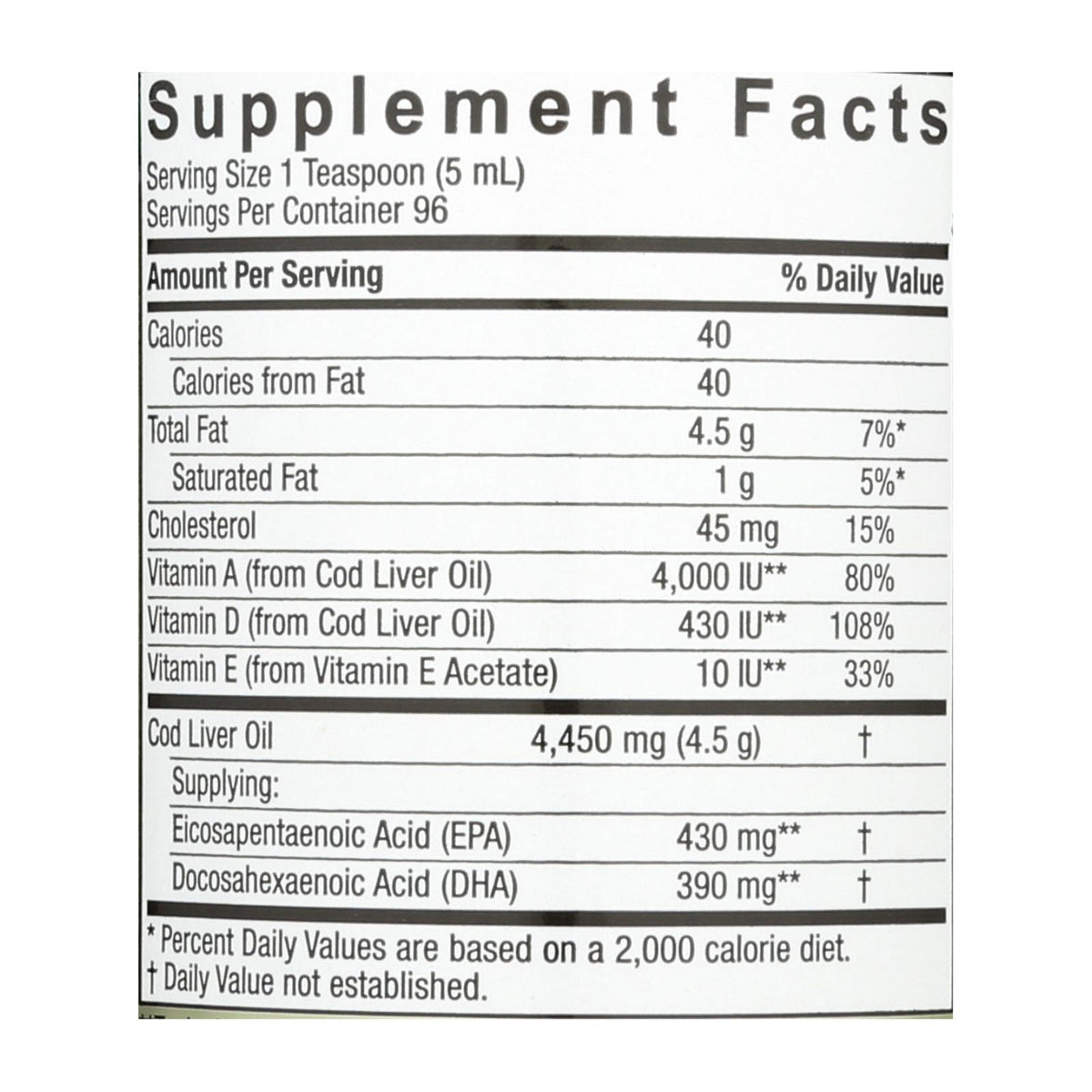 Nature's Answer - Liquid Norwegian Cod Liver Oil - 16 fl oz