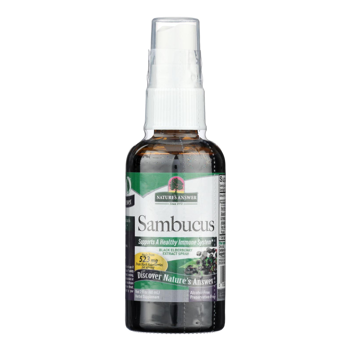 Nature's Answer - Sambucus nigra Black Elder Berry Extract Spray - 2 fl oz