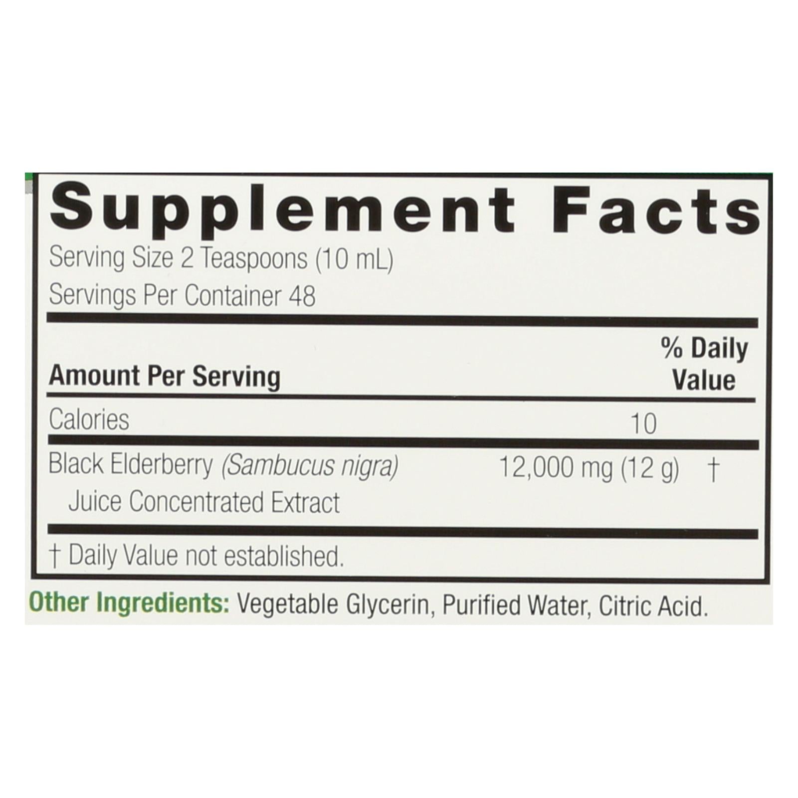 Nature's Answer - Sambucus - Original - Family Size - 16 oz