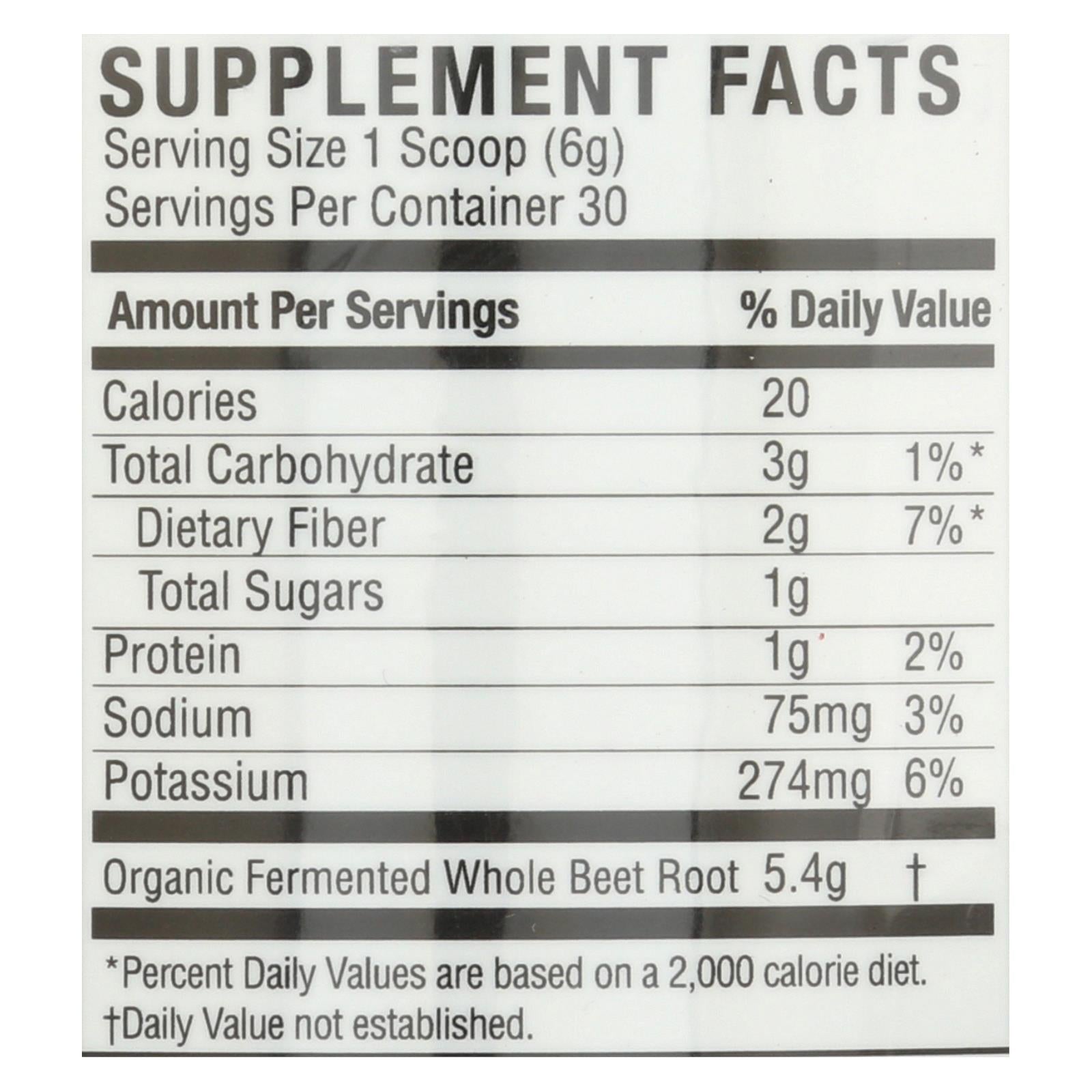 Nature's Answer - Whole Beets Powder Frmntd - 1 Each - 6.34 OZ