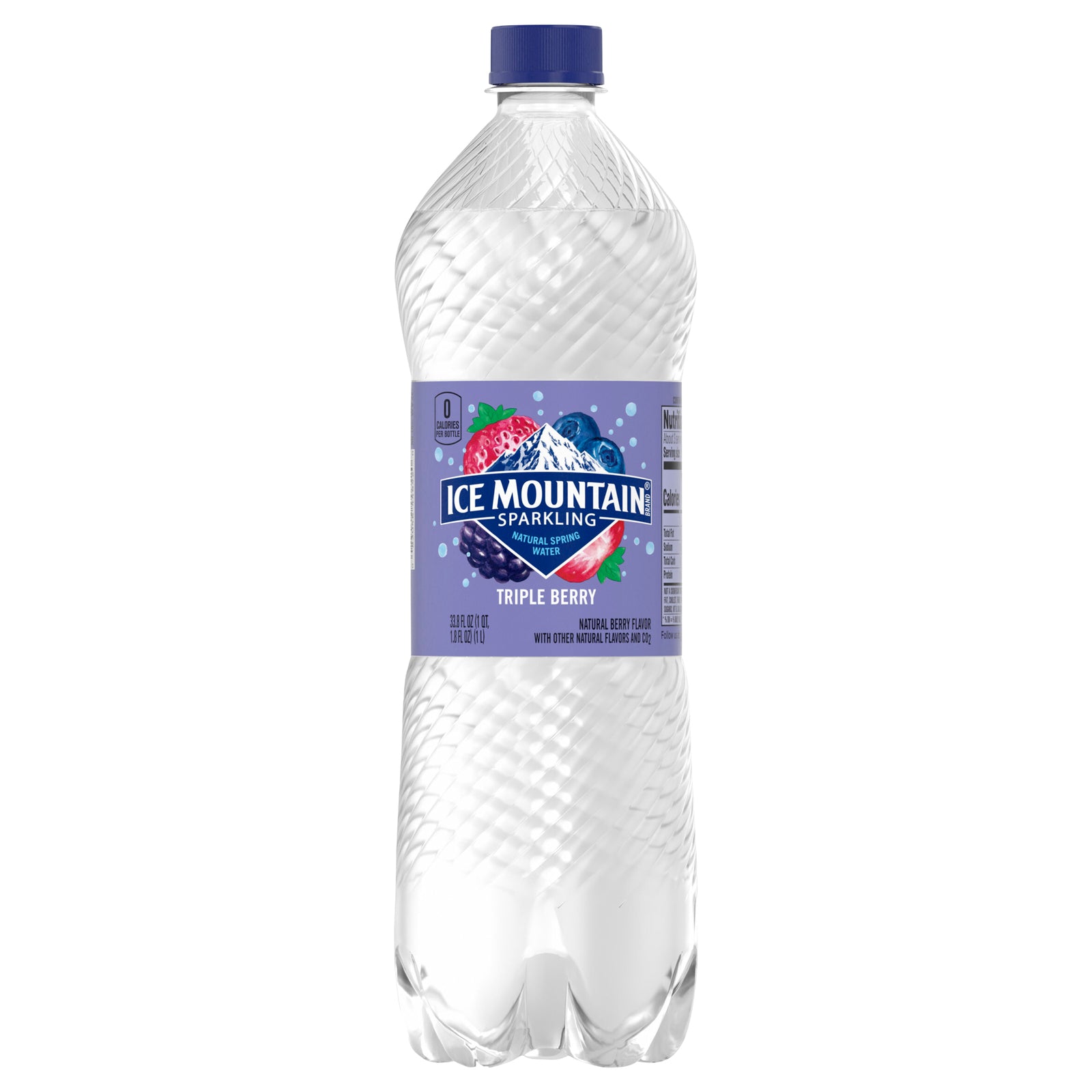 Ice Mountain - Sparkling Water - Triple Berry - Case of 12 - 33.8 fl oz.