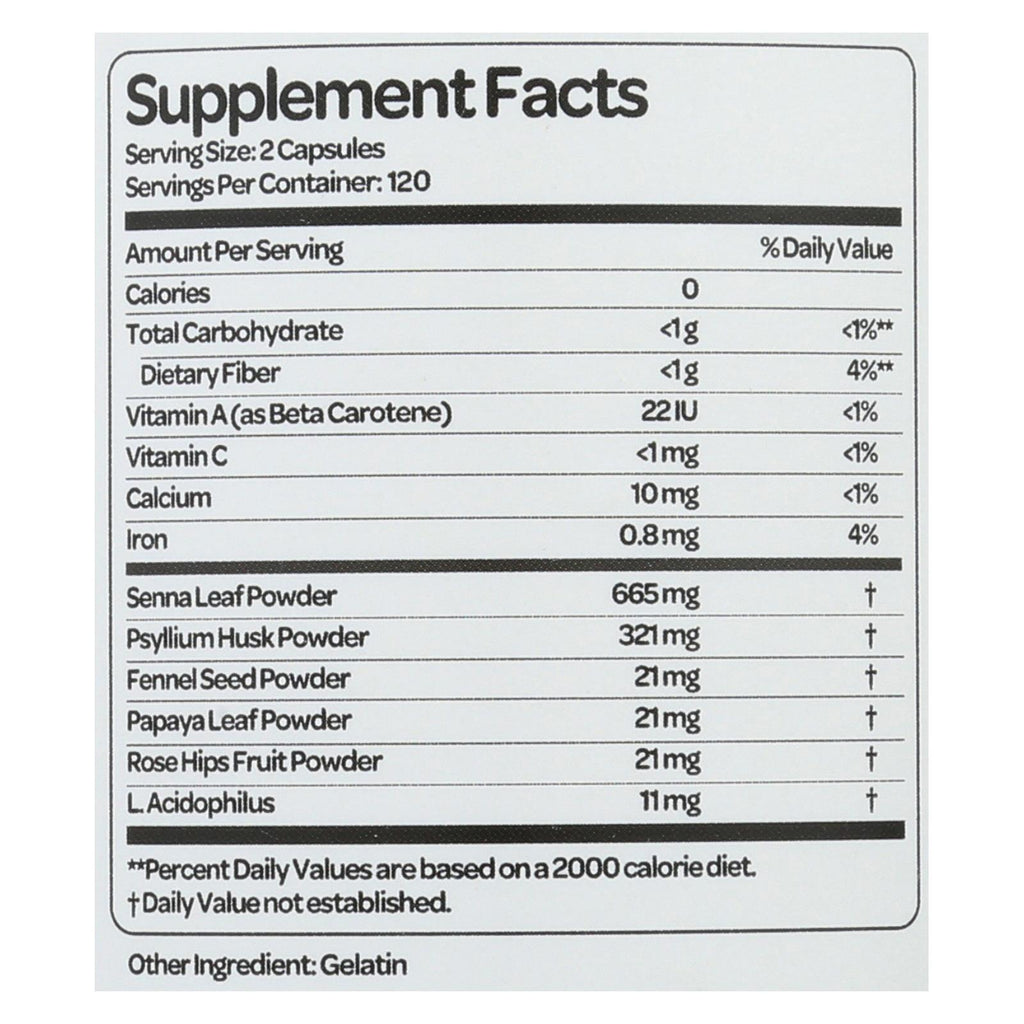 Health Plus - Super Colon Cleanse - 500 mg - 240 Capsules
