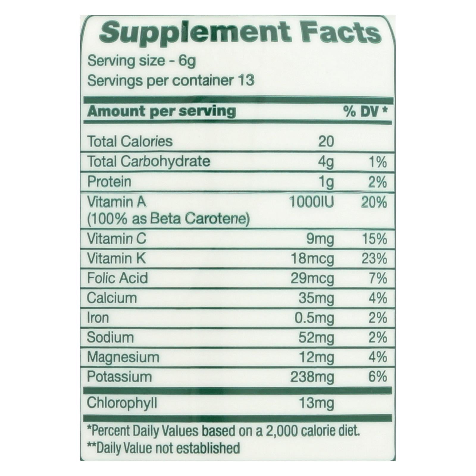 Green Foods Dr Hagiwara Green Magma Barley Grass Juice Powder - 2.8 oz