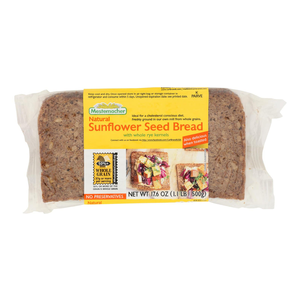 Mestemacher Bread Bread - Sunflower Seed - 17.6 oz - case of 12