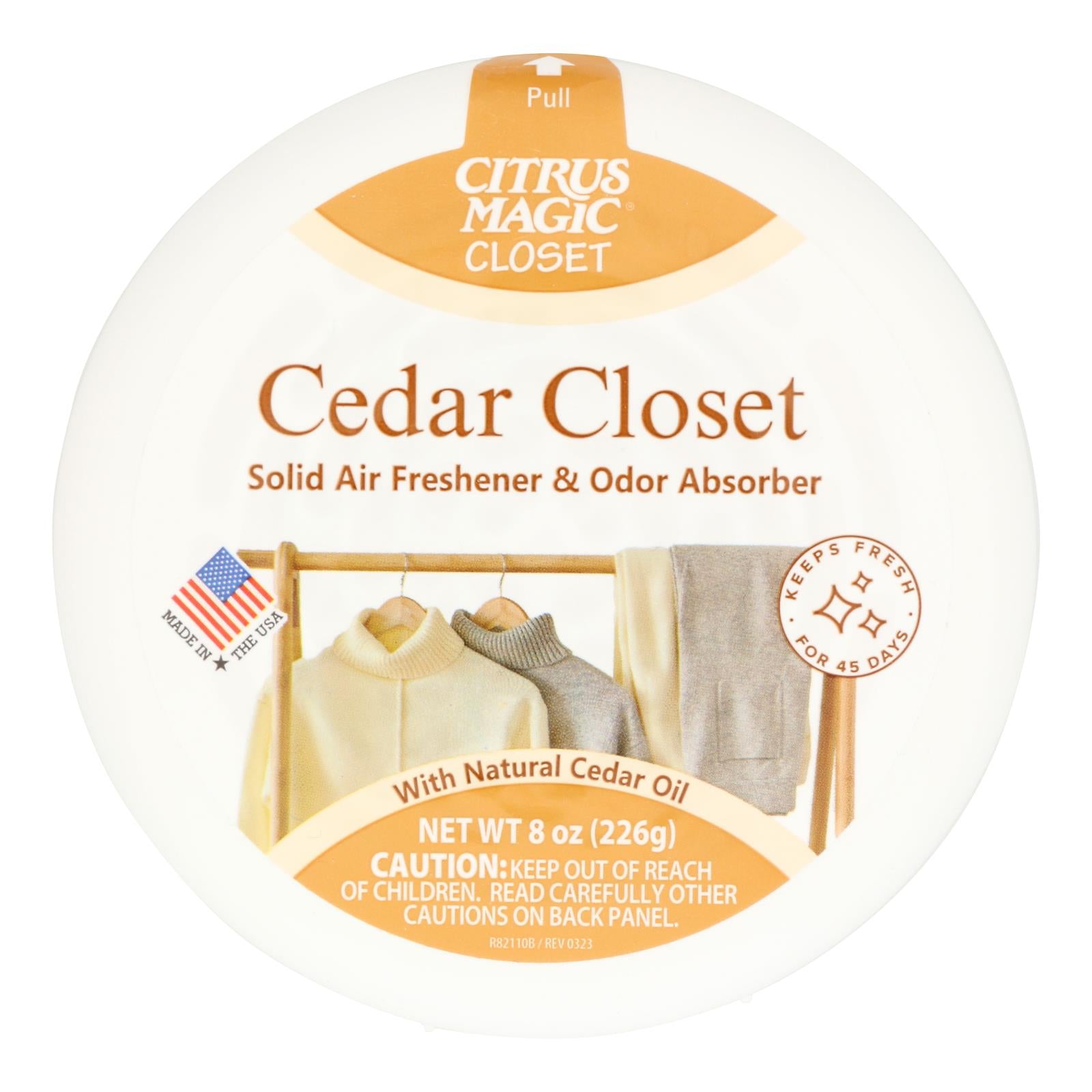 Citrus Magic Cedar Magic Solid Air Freshener - Case of 6 - 8 oz
