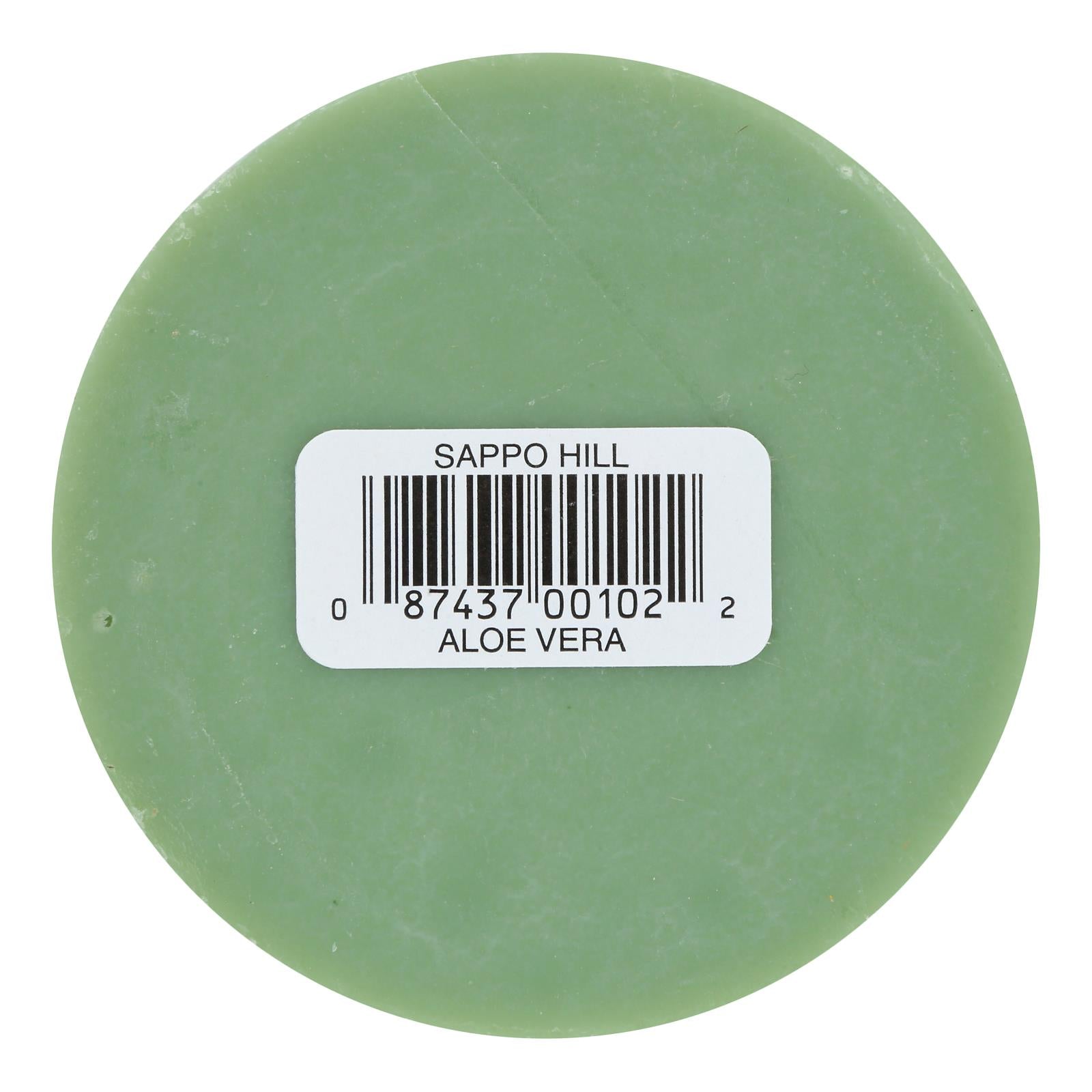 Sappo Hill Soapworks Glycerine Creme Soap - Aloe - Case of 12 - 3.5 oz