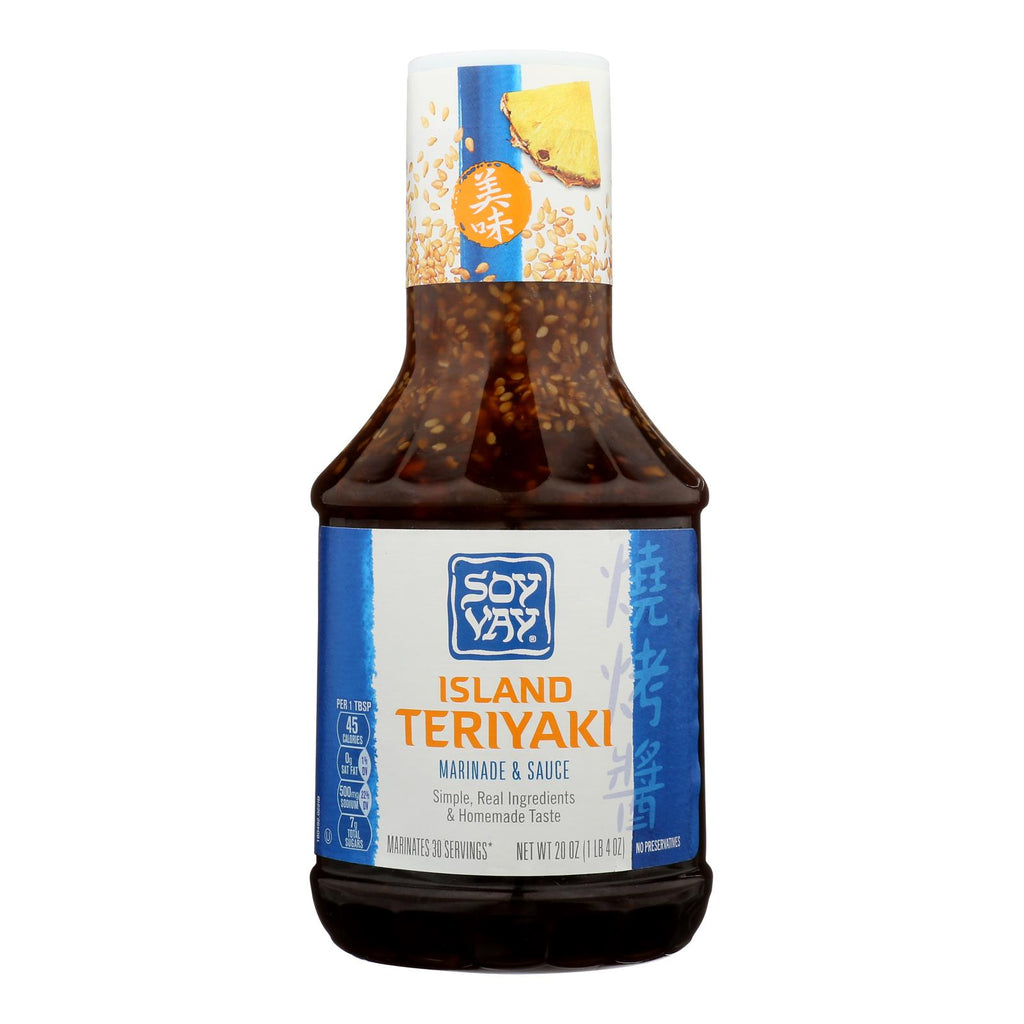 Soy Vay Island Triyaki - Marinade and Sauce - Case of 6 - 20 Fl oz.