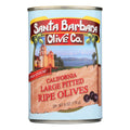 Santa Barbara Pitted Olives - Large Black - Case of 12 - 5.75 oz.
