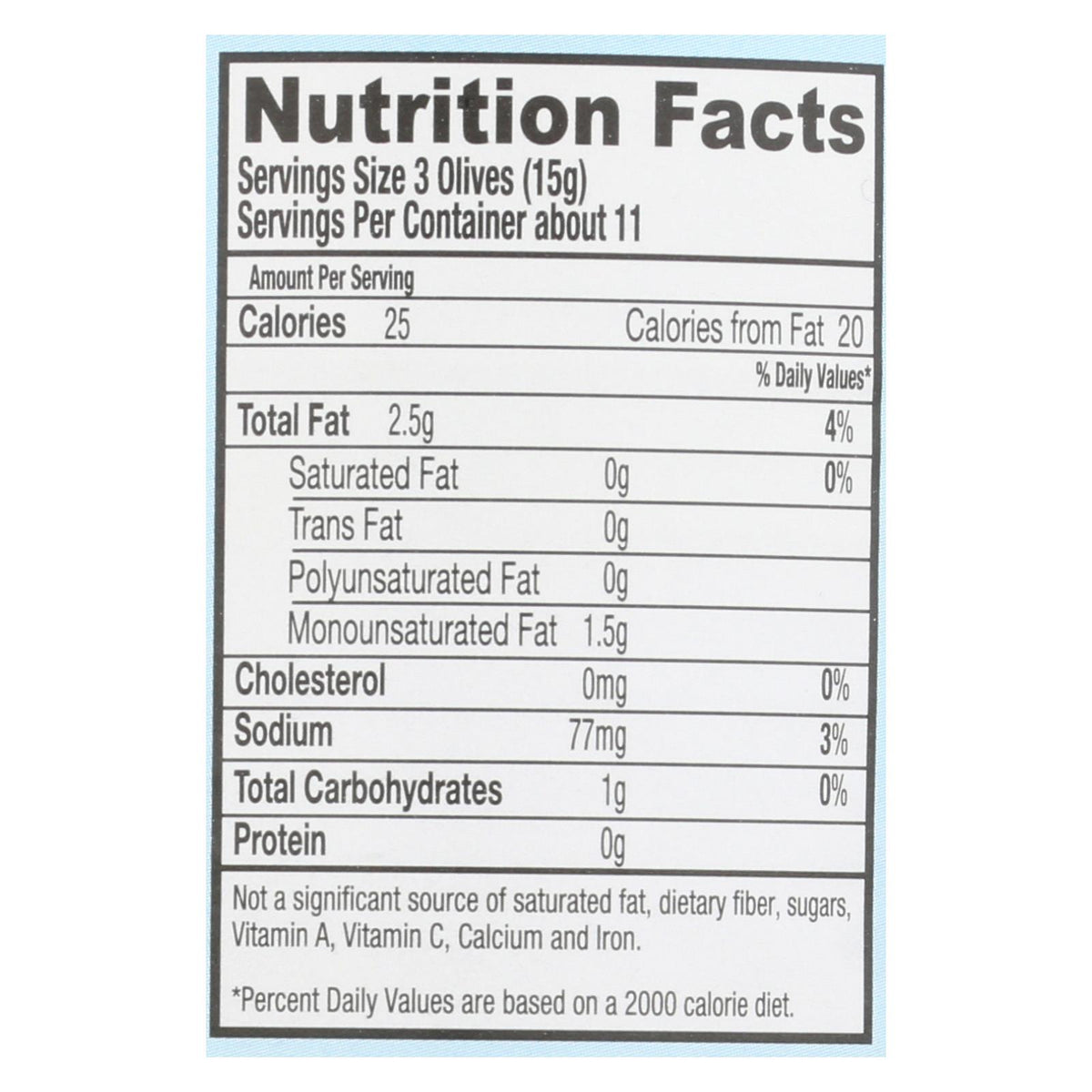 Santa Barbara Pitted Olives - Large Black - Case of 12 - 5.75 oz.