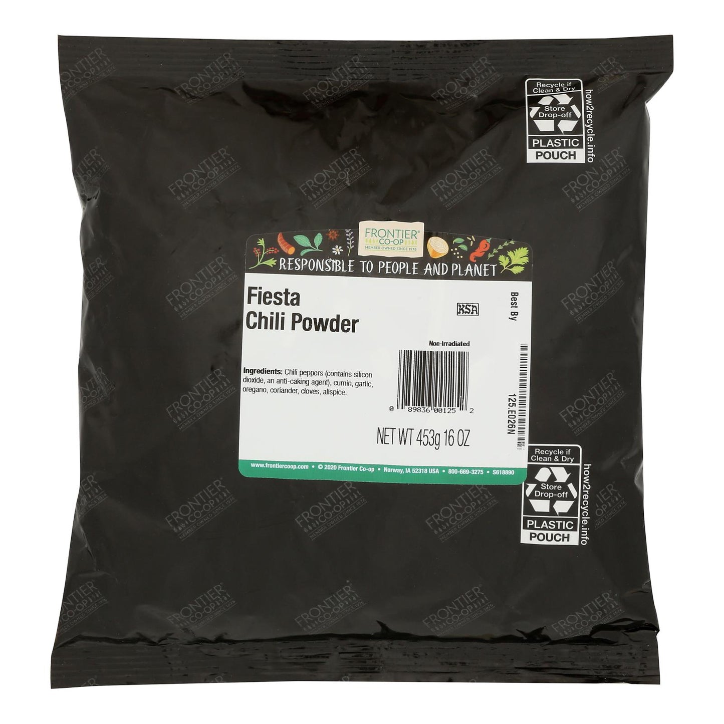 Frontier Herb Chili Powder Seasoning Blend Fiesta - Single Bulk Item - 1LB