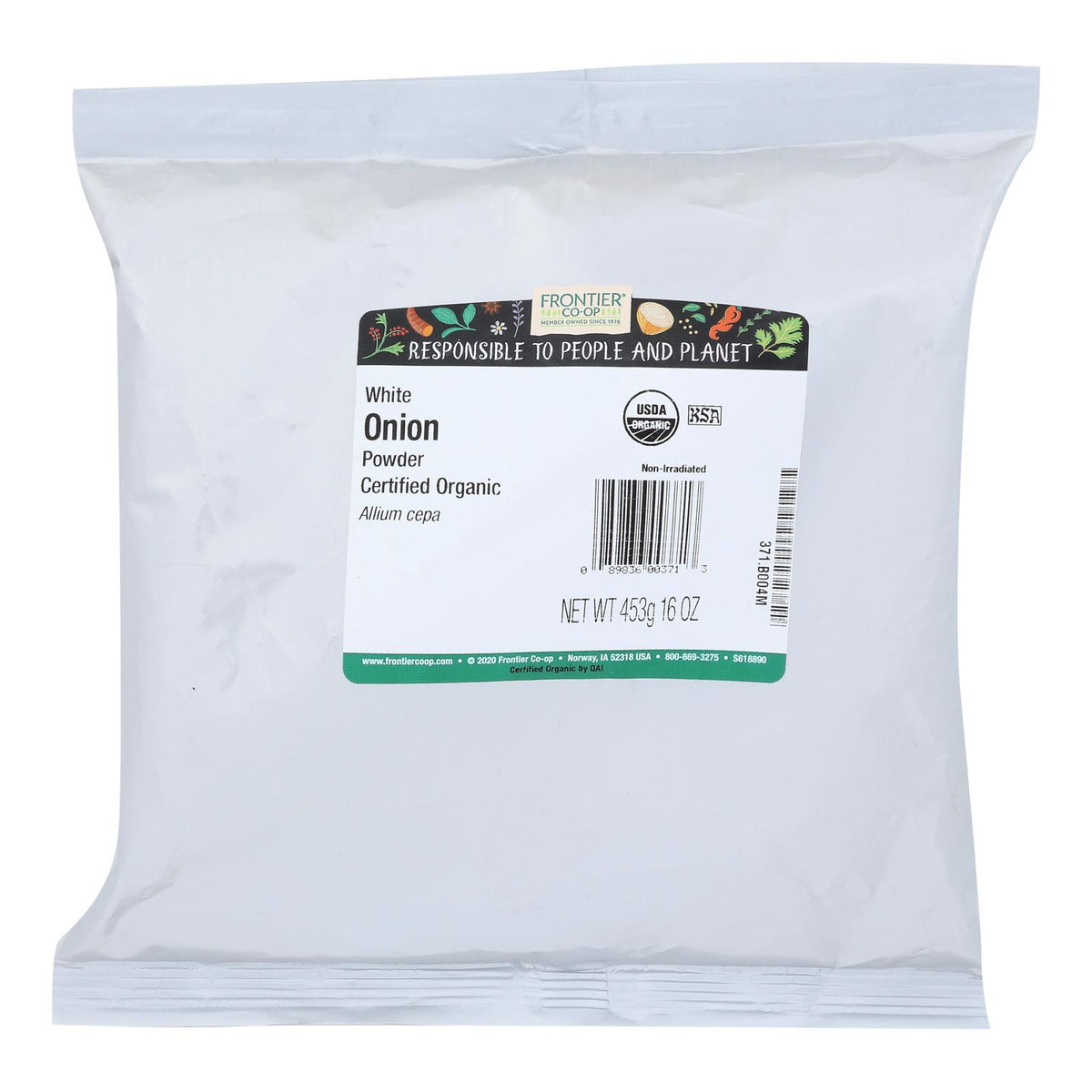 Frontier Herb Onion Organic Powder - Single Bulk Item - 1LB