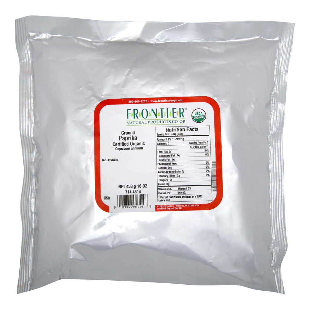 Frontier Herb Paprika Organic Powder Ground - Single Bulk Item - 1LB