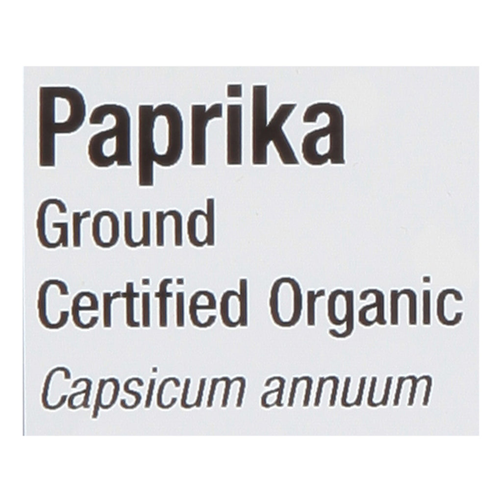 Frontier Herb Paprika Organic Powder Ground - Single Bulk Item - 1LB