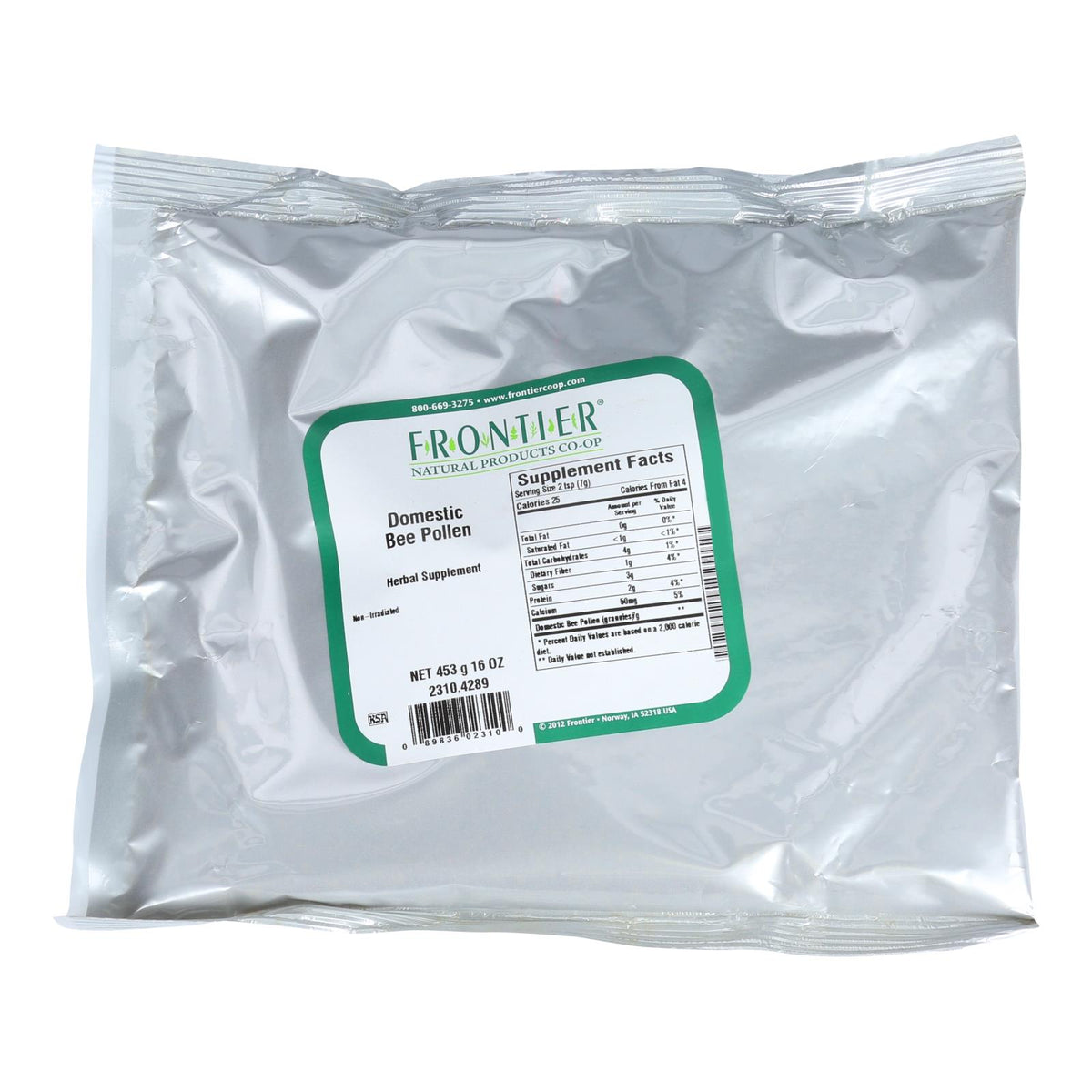 Frontier Herb Bee Pollen Domestice - Single Bulk Item - 1LB