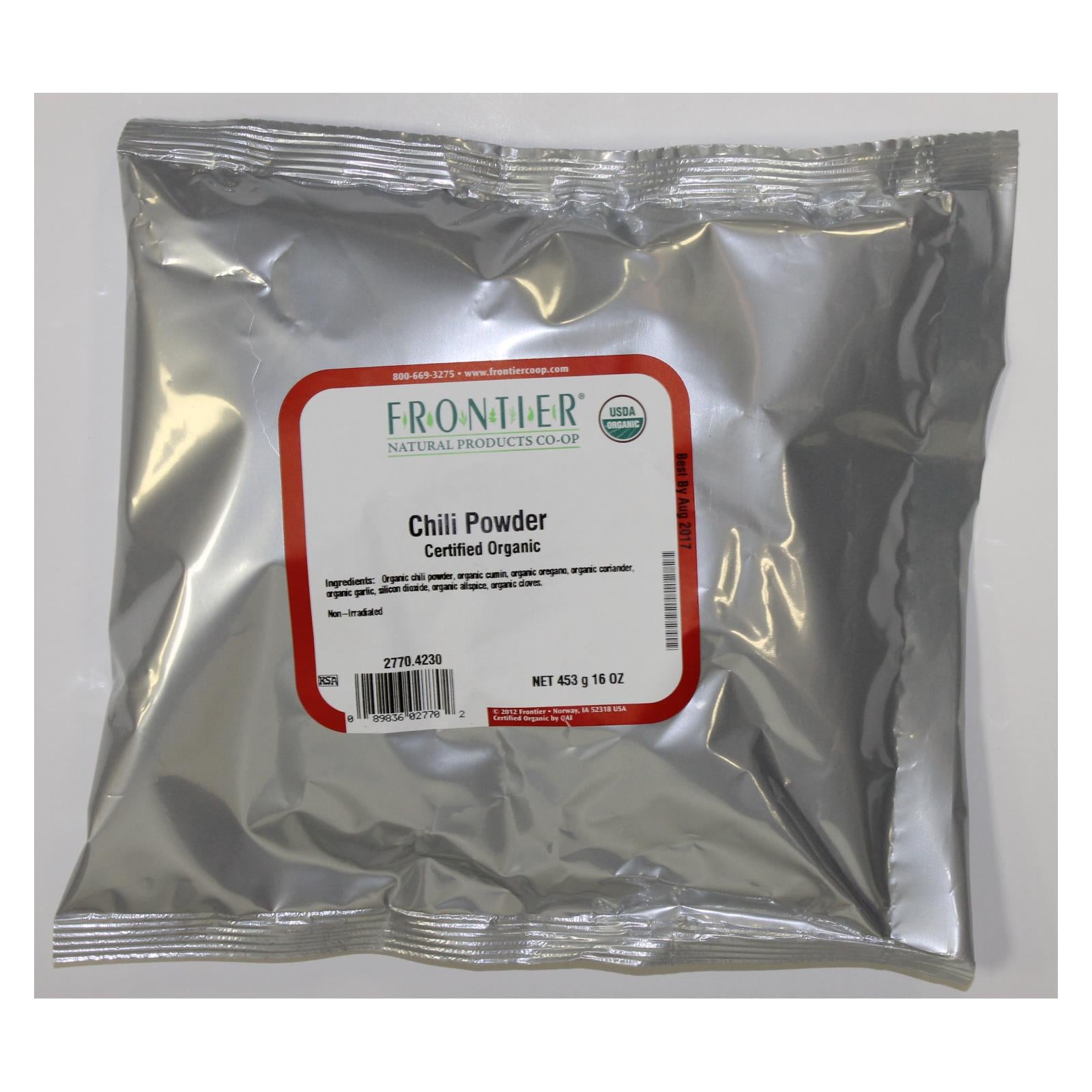 Frontier Herb Chili Pepper Powder Seasoning Blend Organic - Single Bulk Item - 1LB