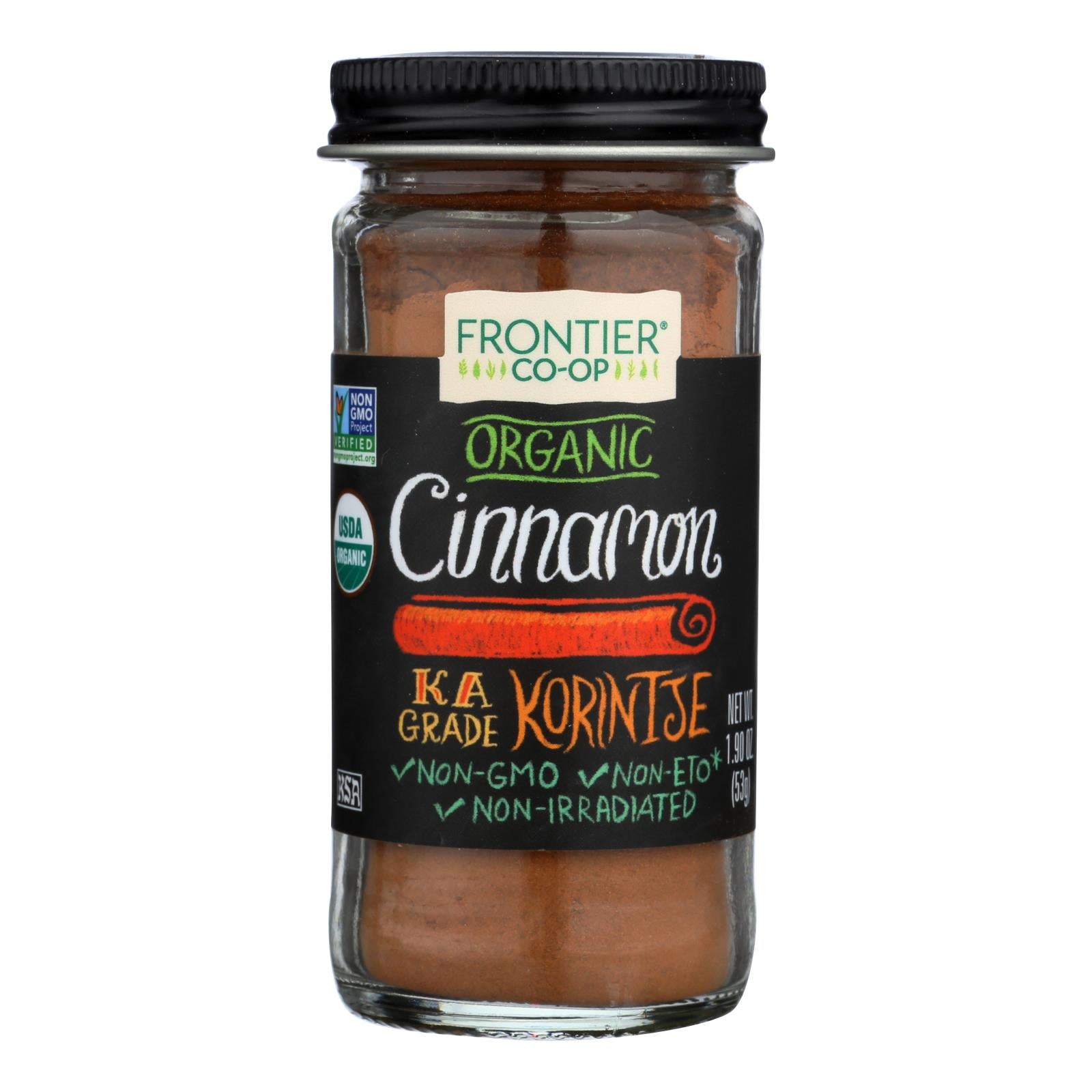 Frontier Herb Cinnamon - Organic - Ground - 3 Percent Oil - A Grade - 1.90 oz