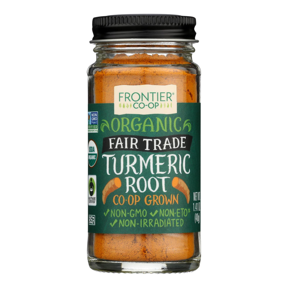 Frontier Herb Turmeric Root - Organic - Fair Trade Certified - Ground - 1.41 oz